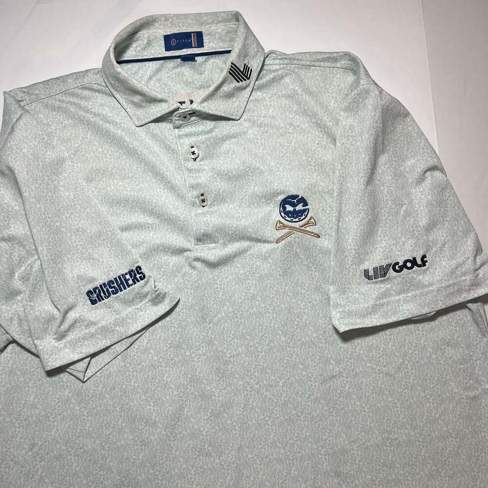 Stitch Golf Crushers LIV Golf Polo Shirt Size Large